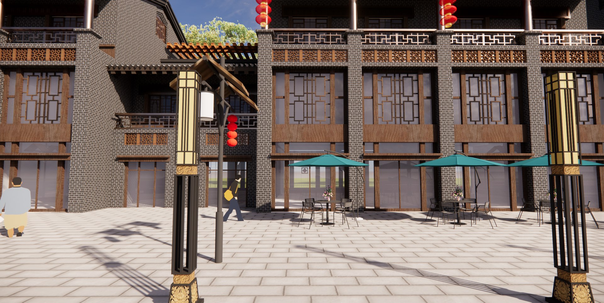 3D Ancient Town Commercial Street-A1 - TurboSquid 2036741