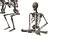 Skeleton Sitting Poses - Low-poly 3D model