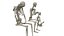 Skeleton Sitting Poses - Low-poly 3D model