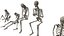 Skeleton Sitting Poses - Low-poly 3D model