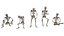 Skeleton Sitting Poses - Low-poly 3D model