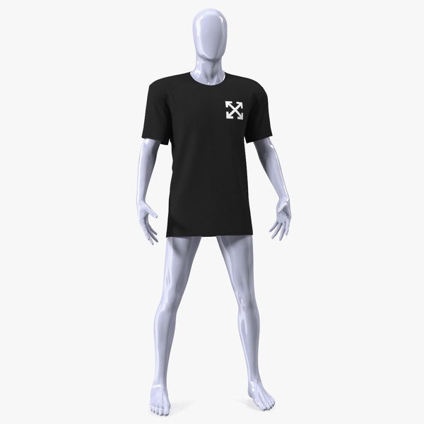 Mannequin Wearing Brand Off White T Shirt 3D Model $79 - .max .ma