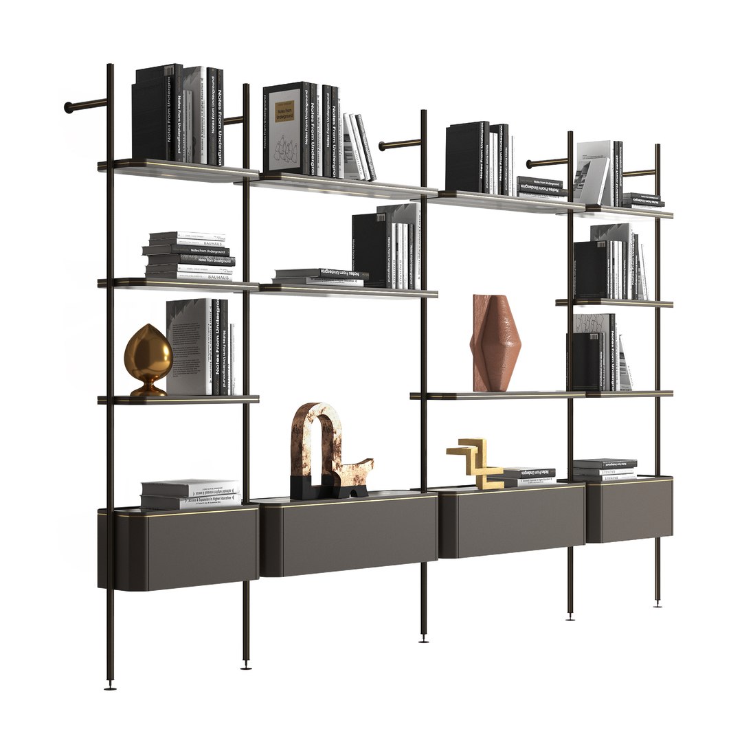 Radice Bookcase By Natuzzi Italia 3D Model - TurboSquid 2098807