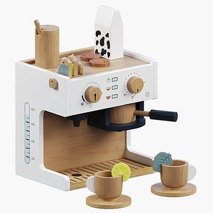 Vertbaudet Coffee  Tea Machine in Wood 3D model