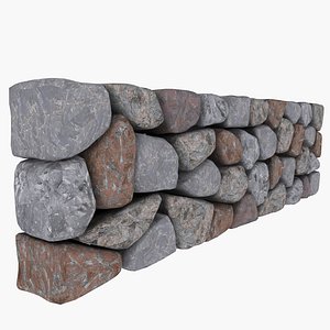 stone wall 3d model