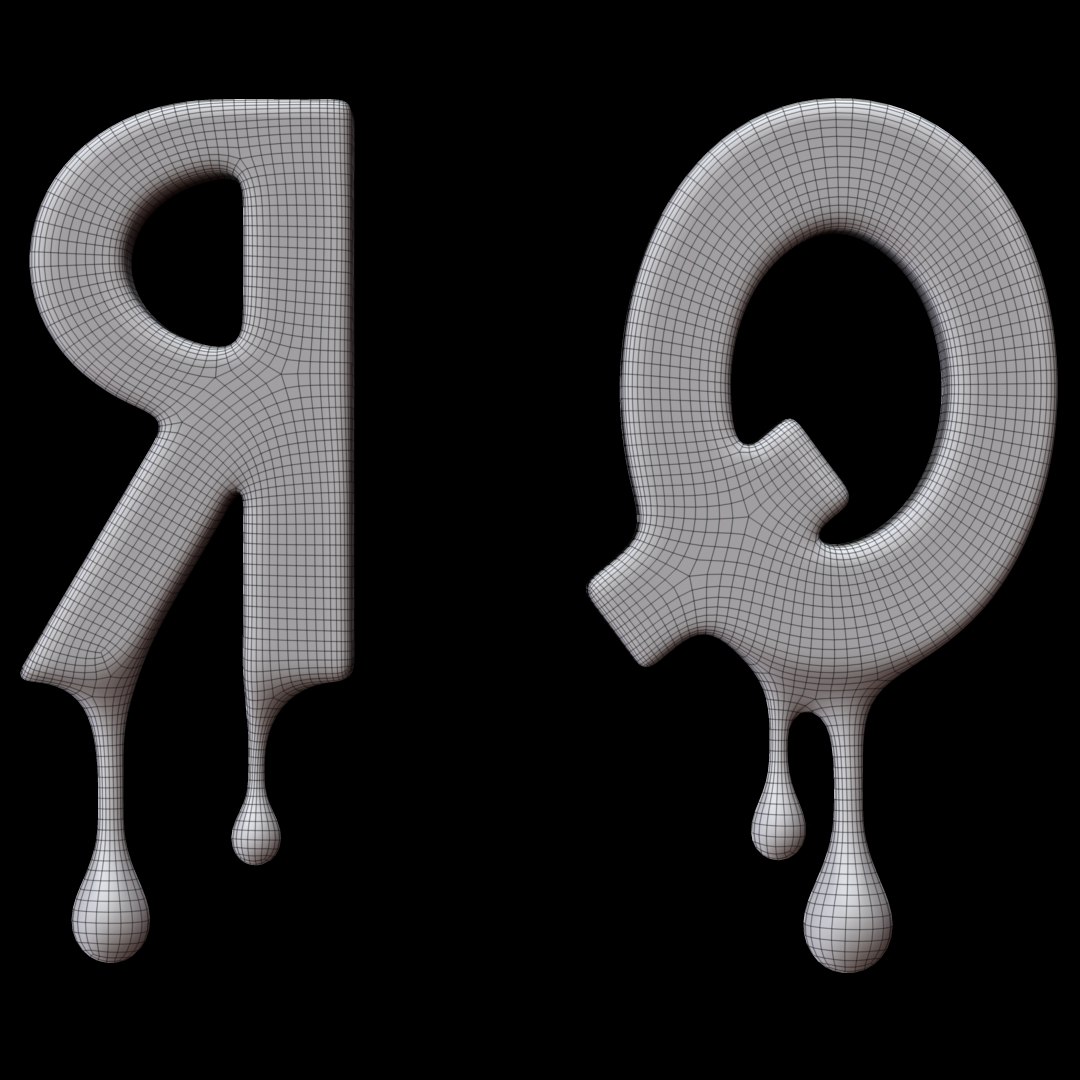 Alphabet b c 3D model - TurboSquid 1459630