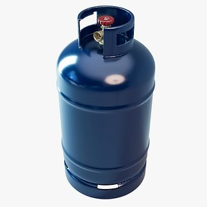 3D Gas Bottle Cylinder And Valve model