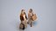 00451Kyrsten002 - Adult Caucasian woman shopping with bag in transitional seasonal clothing