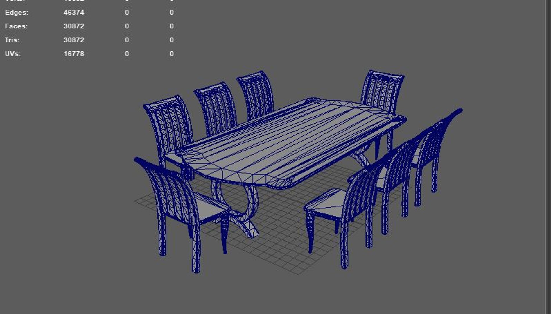 3D Wooden Dining Table 3D Model - TurboSquid 2363078
