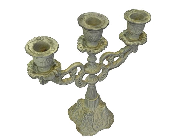 stone candlestick hd 3D model