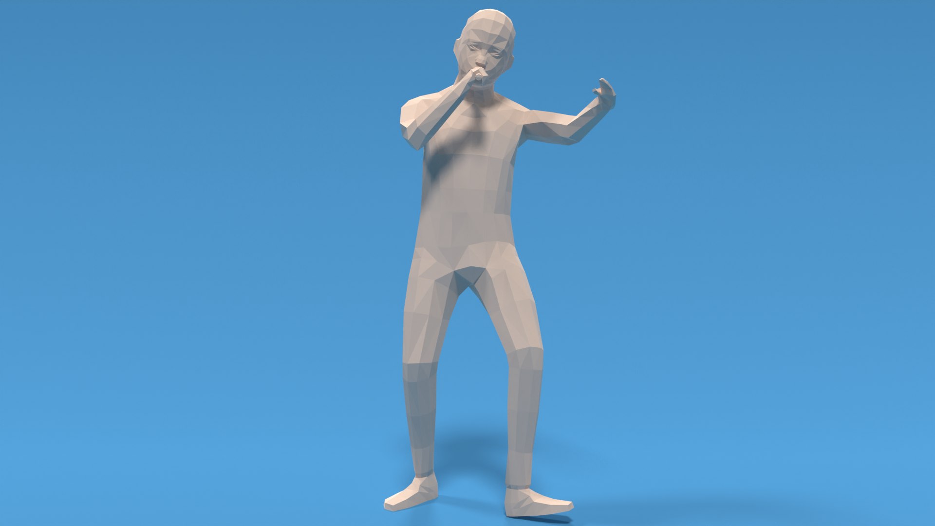 Low Poly Kid Singing 3D model - TurboSquid 1873679