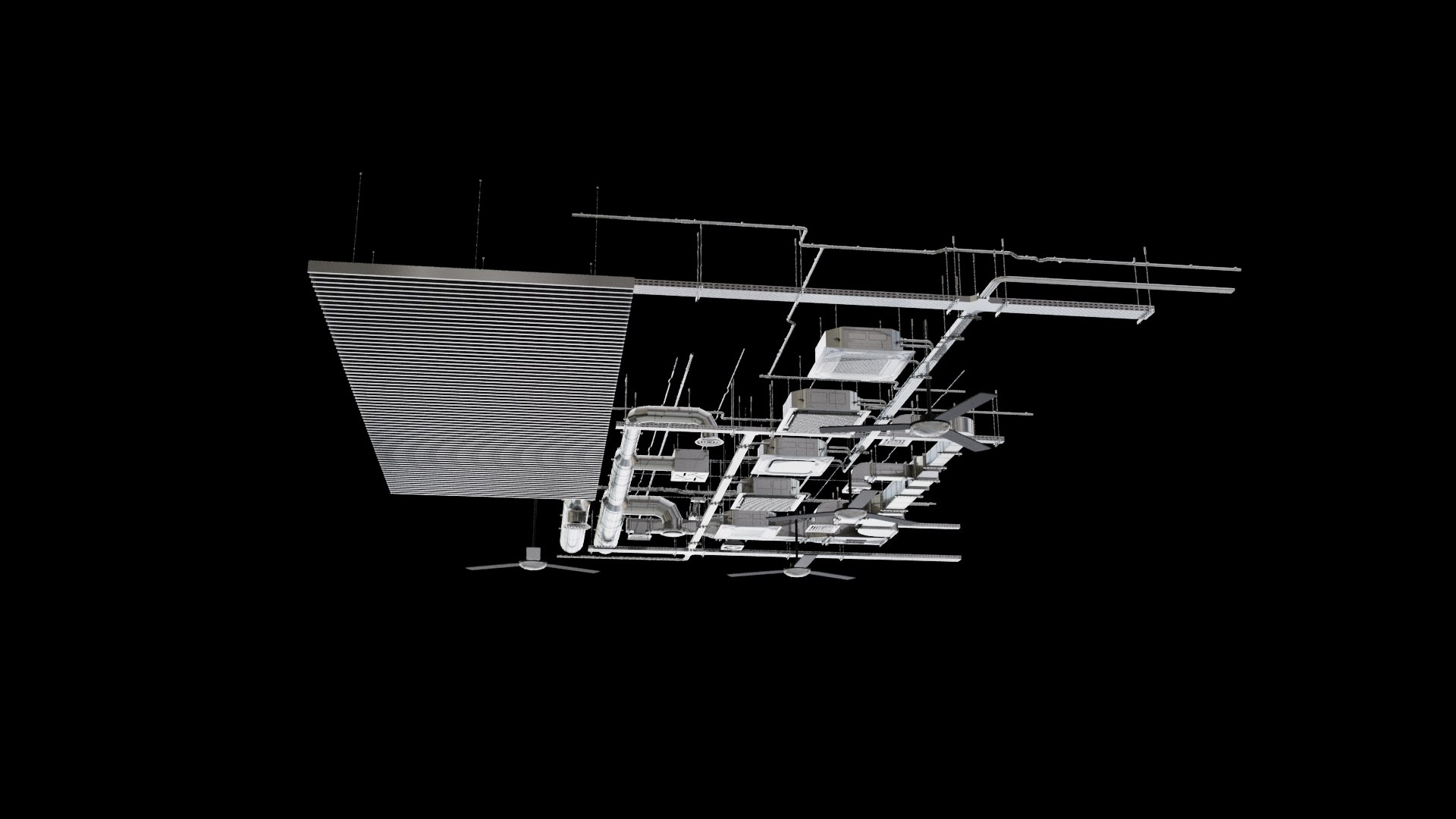 3D Top Ceiling Pipes - TurboSquid 2107791