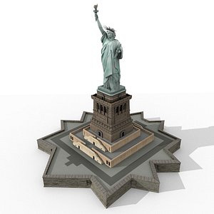 blend statue liberty