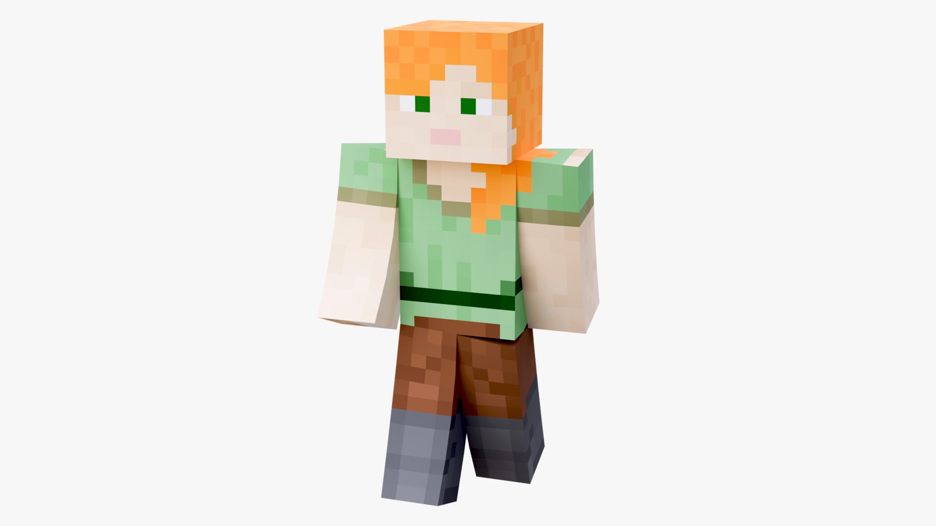 3D Minecraft Alex Rigged 3D Model Game Ready 4K PBR model https://p.turbosquid.com/ts-thumb/S4/32YGqD/LE/alex2/png/1785607263/1920x1080/fit_q87/46c58523302bf24f93aed849b964f22c5acd1dd0/alex2.jpg