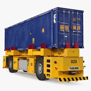 kalmar agv 40ft iso container 3D model
