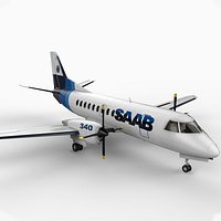 Saab 340 with 3 liveries