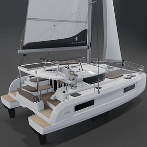 Lagoon 38 Catamaran 3D PBR 3D
