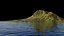 Isolated offshore mountain peaks