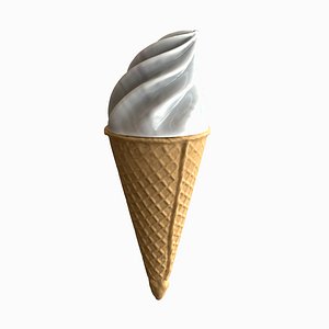 Ice Cream in Cone 6 - 3D Asset 3D model