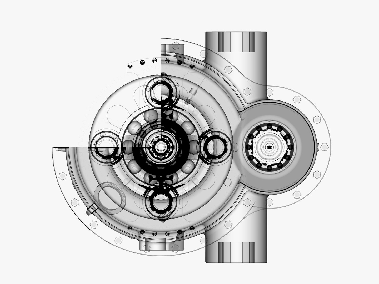 3D Gearbox Turbine Gear - TurboSquid 1427938