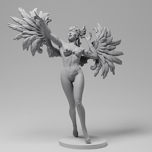 3D Angel Statuette model