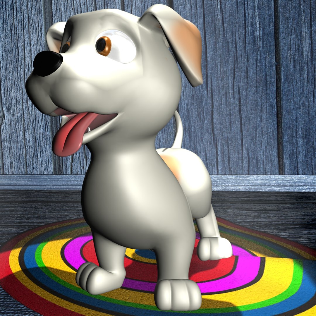 3d Cute Dog Rigged Animation Model