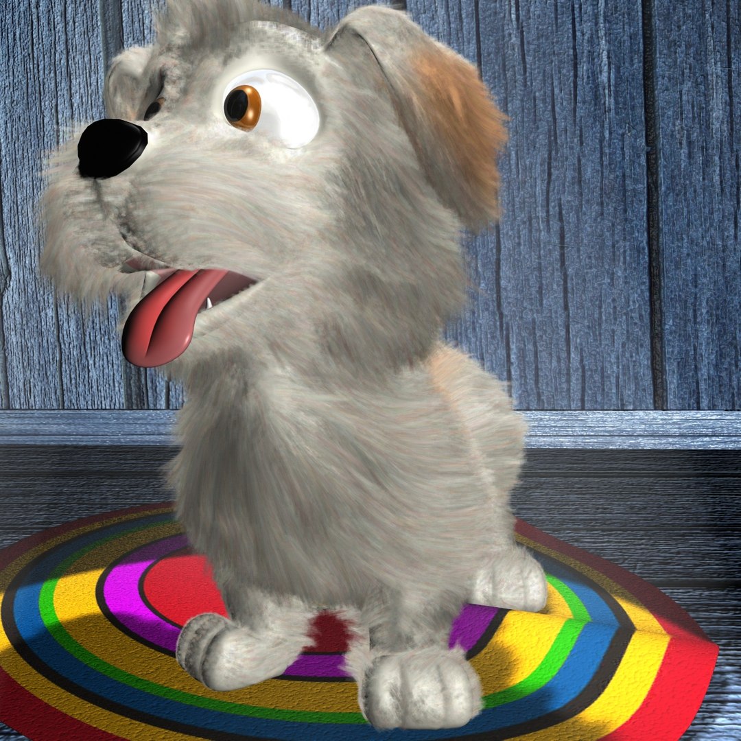 3d Cute Dog Rigged Animation Model