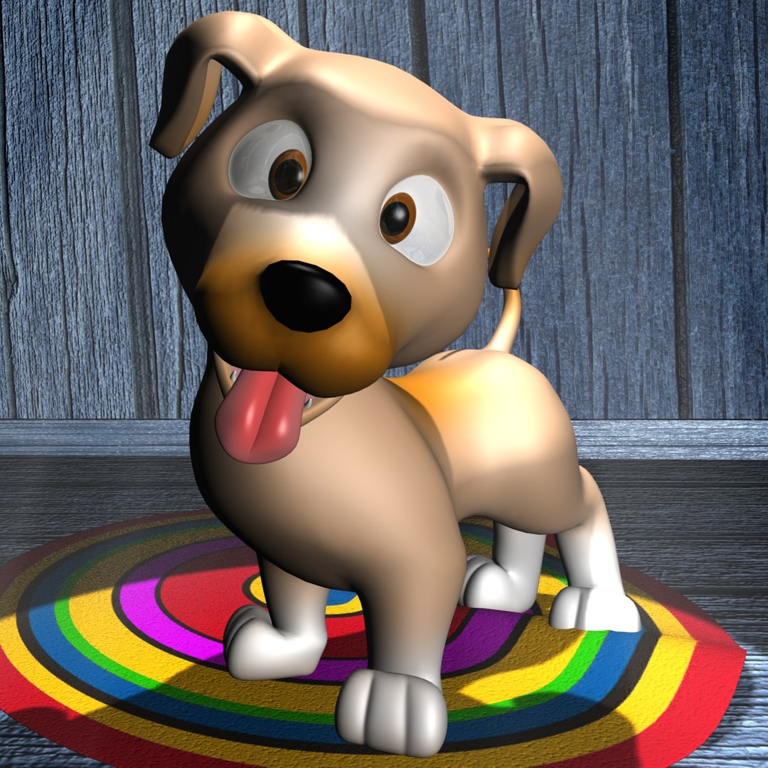 3d Cute Dog Rigged Animation Model
