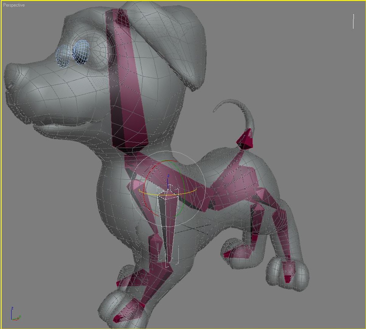 3d Cute Dog Rigged Animation Model