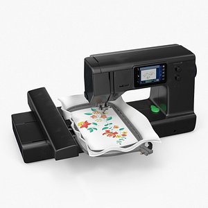 Sewing Printer with Needle Threader Rigged 3D model