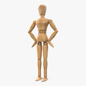 Wooden Dummy Toy Neutral Pose 3D Model