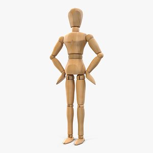 Wooden Dummy Toy Neutral Pose 3D Model