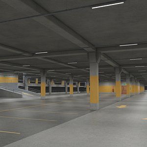 3d stackable parking garage - model