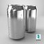 3D model Regular 355ml Beverage Can Open and Closed Tabs with Droplets