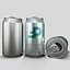 3D model Regular 355ml Beverage Can Open and Closed Tabs with Droplets