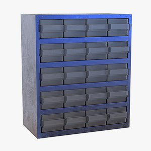 Storage Locker 20 Drawers 3D model