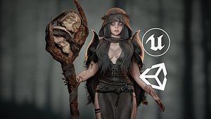 Skull Witch - GameReady 3D model
