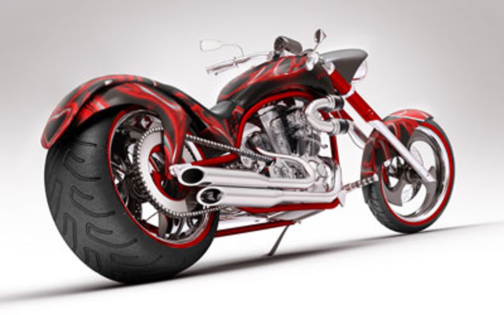 Custom Chopper 3d Model