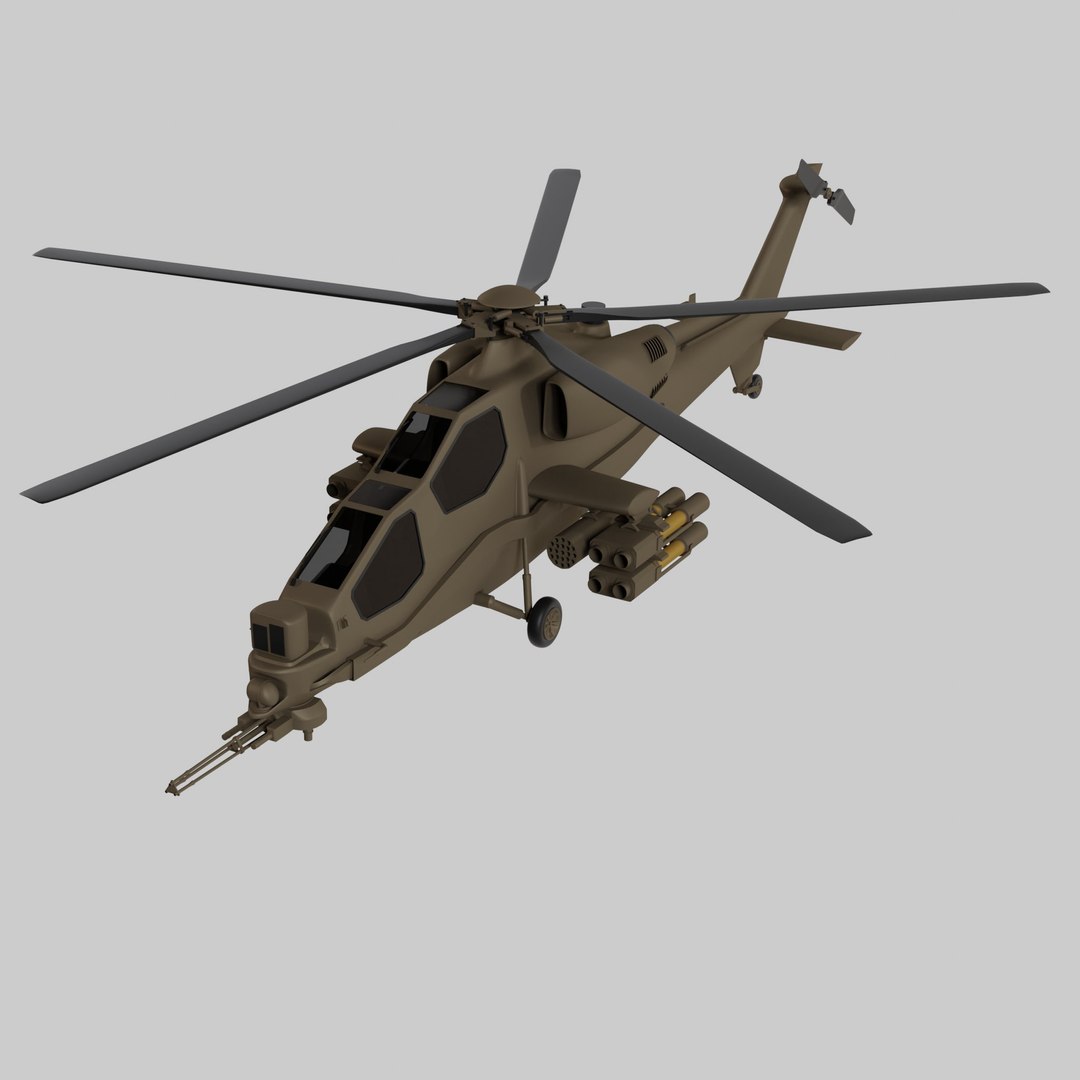 Mangusta Military Helicopter 3ds