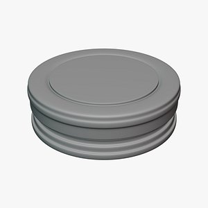 3D model Flat Tin Packaging - Geometry Only No Textures No Materials