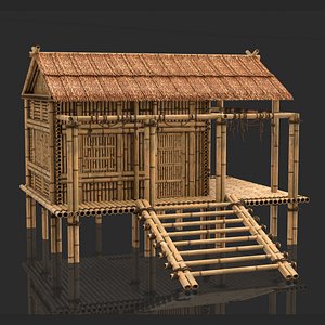 3D Bamboo House 3 - Jungle Hut