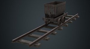mining cart 1b 3D