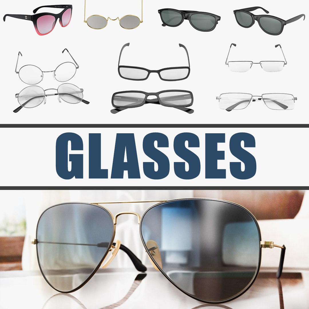 Glasses 3D Models Collection 5 3D model preview
