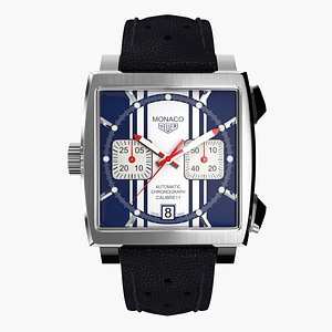 3D model heuer monaco calibre 11