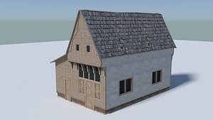 3D model simple medieval house
