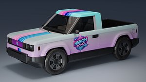 3D Slate Truck EV DJ Purple 2027 3D Model model