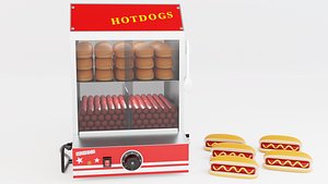 Hot Dog Steamer model