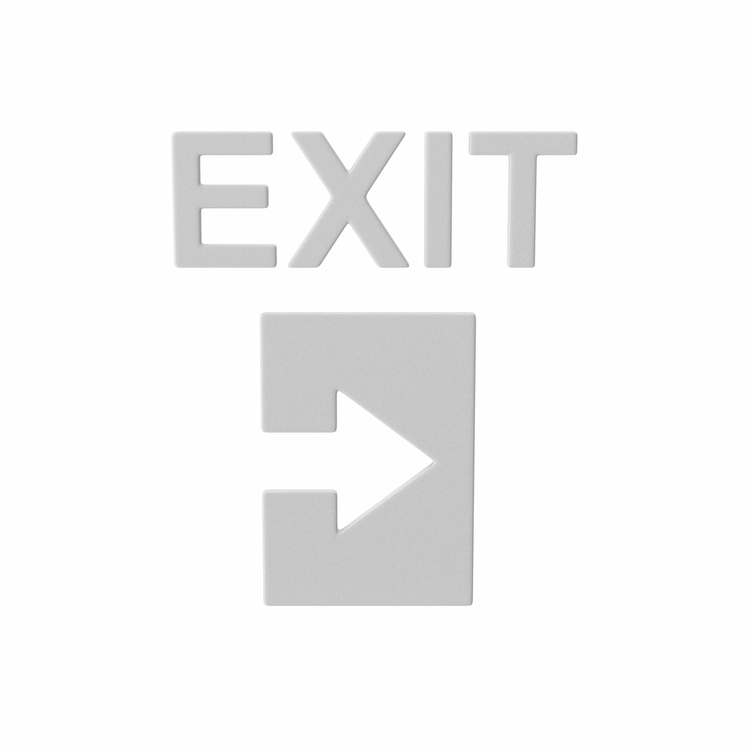 3D Model Exit Symbol TurboSquid 2113729