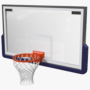basketball hoop baskets throw ball 3D model