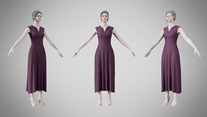 3D Dress 44 Grape